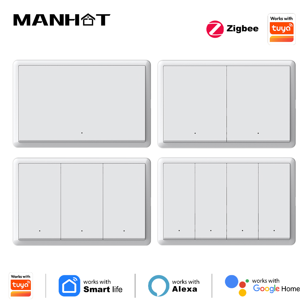 Smart Light Switch - Interruptor inteligente Zigbee Manhot, sin necesidad