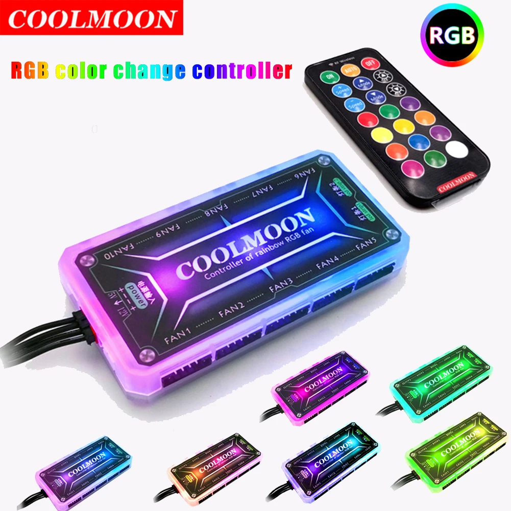 Smart Home Solution - COOLMOON-controlador ARGB de 12V, 5A, 6