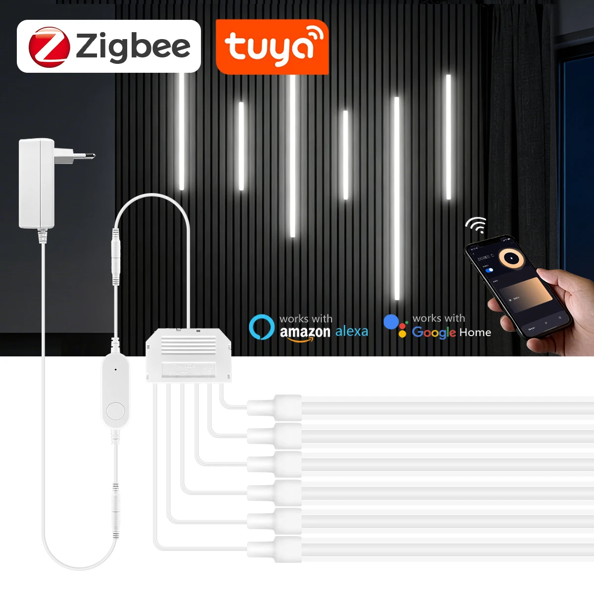 Smart Home Youtube - Tira de Luces LED COB Inteligentes