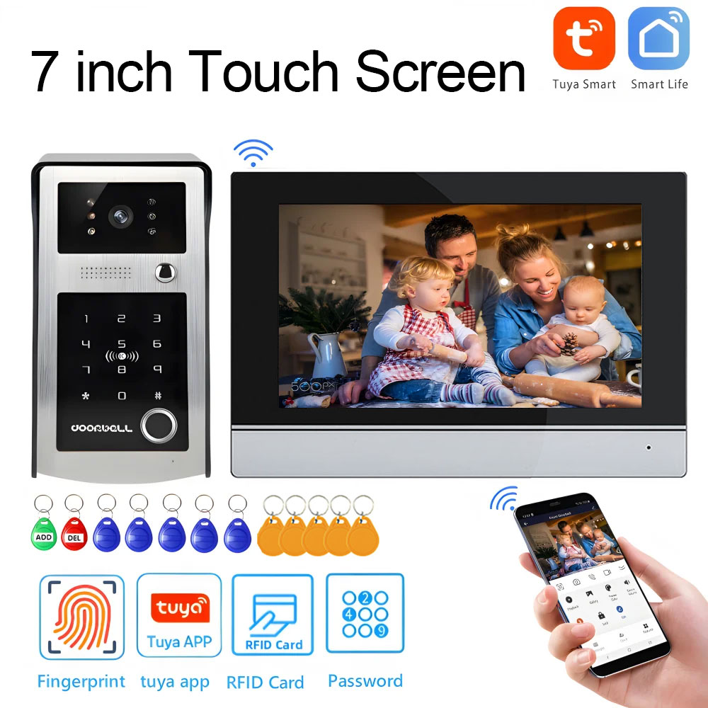 Smart Home Video Doorbell Enhanced Security With Smart Doorbell - Videoportero Wifi Tuya con Pantalla Táctil