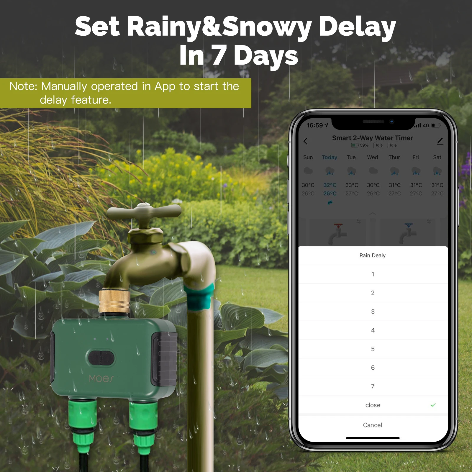 Temporizador de Riego Intelige - Smart Home Moes reseña y precio