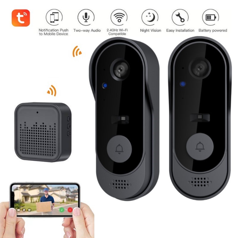 Timbre con cámara WIFI Tuya, v - Smart Home Video Doorbell Enhanced Security With Smart Doorbell reseña y precio