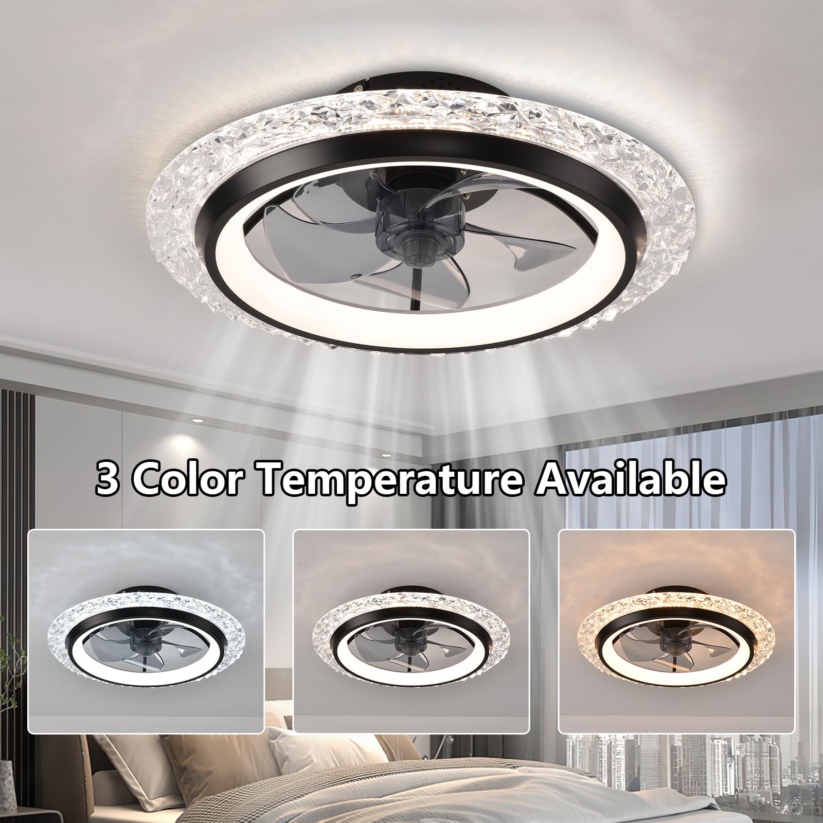 Lámpara de Techo LED Redonda I - Smart Ceiling Fan reseña y precio