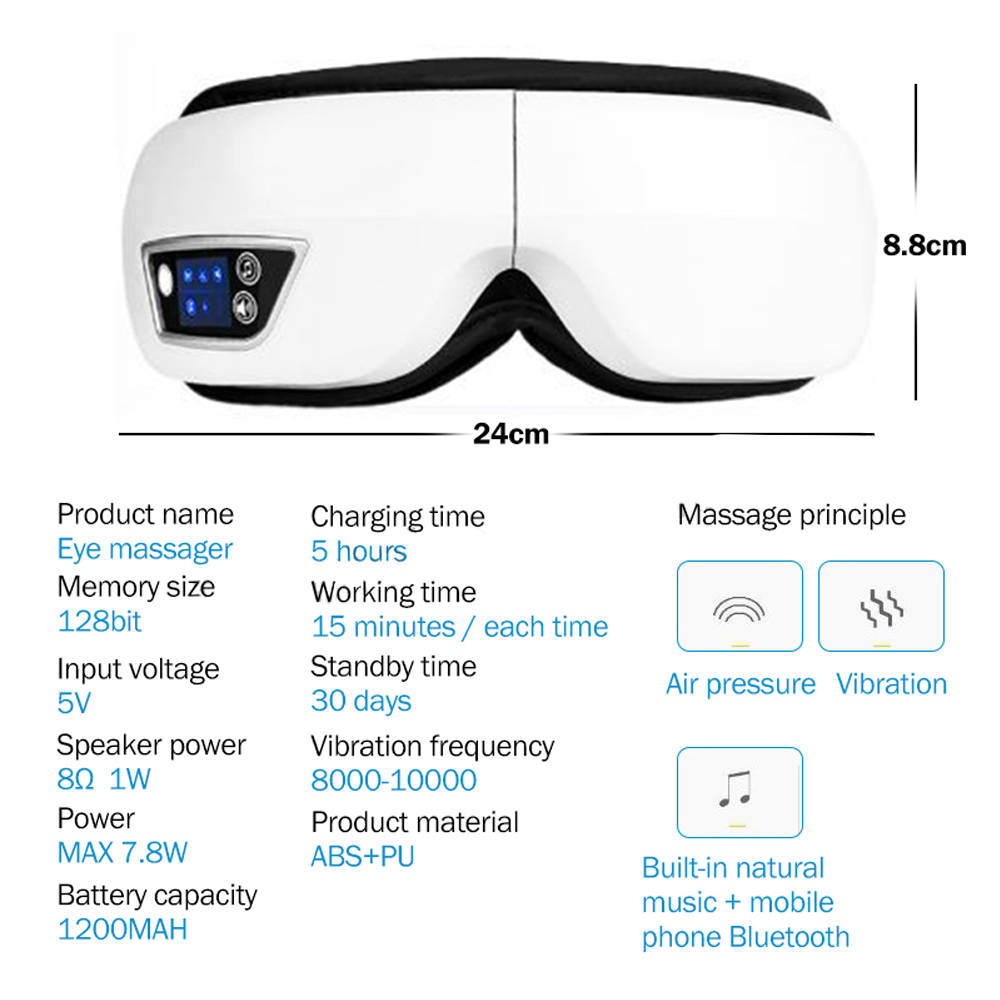 Masajeador de ojos con vibraci - Smart Home Solution reseña y precio