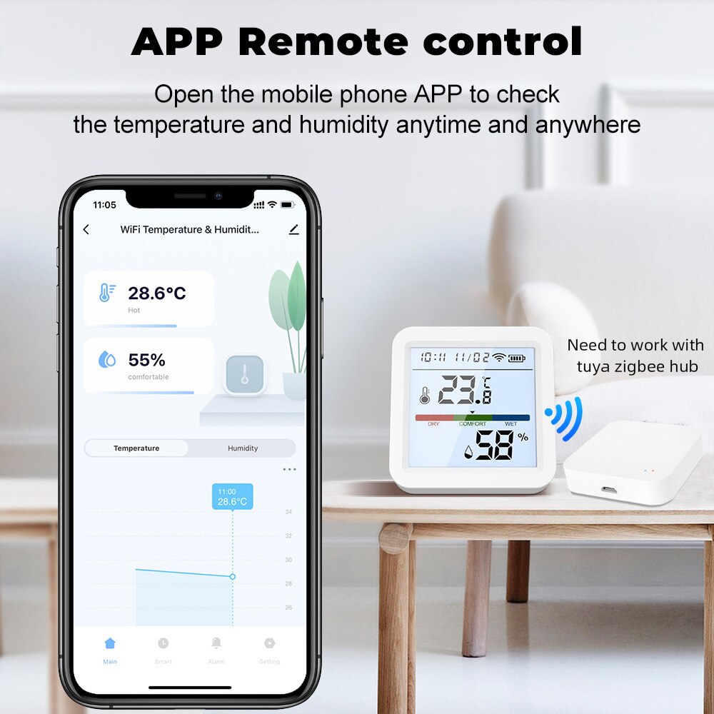 Tuya ZigBee Sensor de temperat - Smart Home Gira reseña y precio