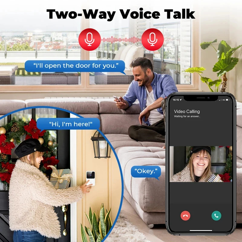 Videoportero WiFi Inteligente  - Smart Home Video Doorbell Enhanced Security With Smart Doorbell reseña y precio