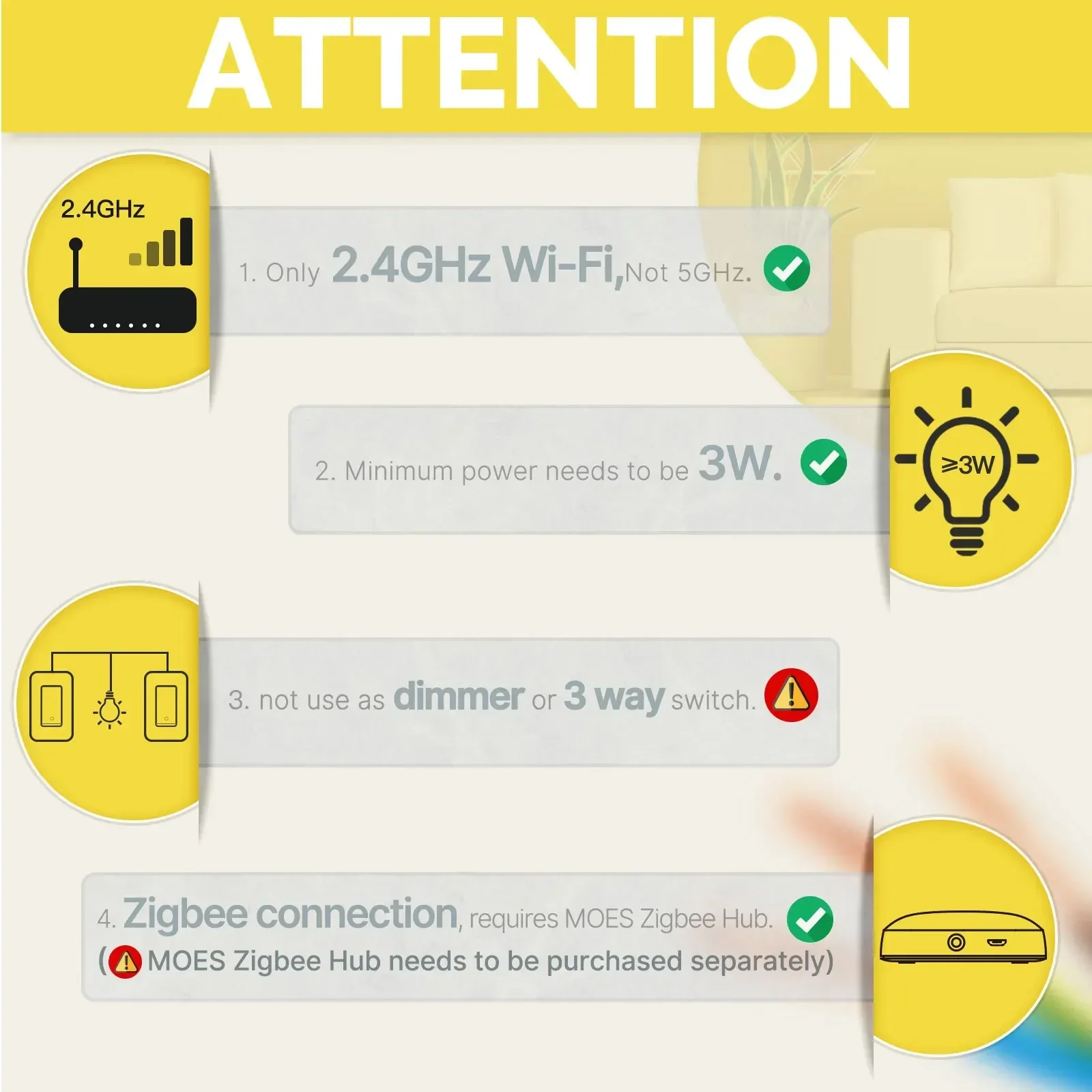 MOES Tuya ZigBee US interrupto - Smart Home Moes reseña y precio